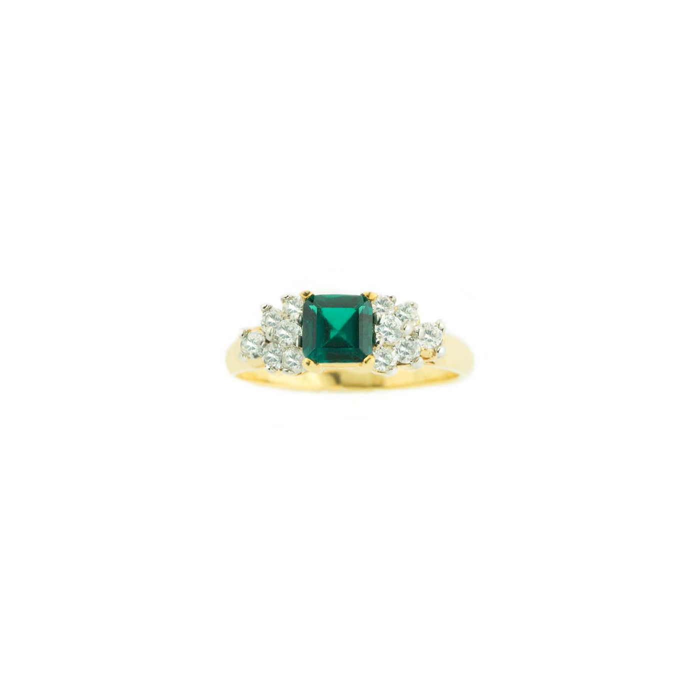 emerald ring, emerald solitaire ring, emerald engagement ring, emerald rings, floral ring, may birthstone, birthstone for may, cut emerald, gjfl, gems and jewels