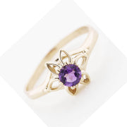 amethyst ring, amethyst flower ring, amethyst rings, purple gemstones, flower ring, february birthstone ring, gems and jewels
