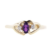 Amethyst heart ring, heart amethyst ring, amethyst rings, amethyst gold ring, amethyst ring etsy, double heart ring, gems and jewels for less, gjfl