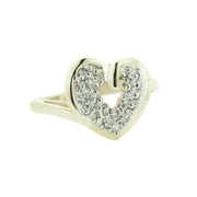 diamonds, synthetic diamonds, cz, cubic zirconia, cubic ring, april birthstone, heart ring, women's ring, women's heart ring, gems and jewels for less, gjfl, jewelsforless, 14k gold, gold ring, yellow gold ring