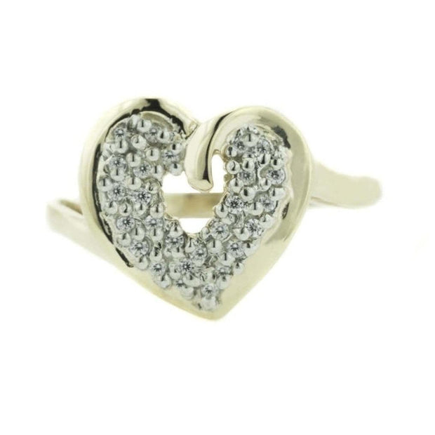 diamonds, synthetic diamonds, cz, cubic zirconia, cubic ring, april birthstone, heart ring, women's ring, women's heart ring, gems and jewels for less, gjfl, jewelsforless, 14k gold, gold ring, yellow gold ring, heart shaped ring