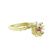 gems and jewels for less, love, love ring, 14k gold, 14k women's ring, ruby ring, july birthstone, ruby july birthstone, yellow gold ring woman ring, gift for mom, valentine's gift, best price, kiss me, smile on my face, precious stone, valuable ring, heart, mothers day