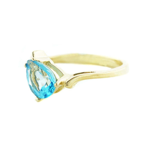 pear shape blue topaz ring, blue gold ring, blue topaz ring, blue stone ring, blue jewels, gems and jewels, blue gemstone ring