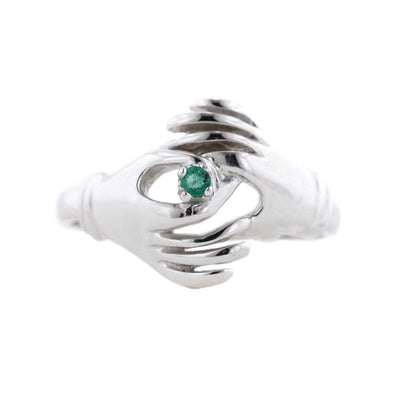 gems and jewels for less, mothers day, hands, ring, emerald, emerald ring, green, peace, white gold ring, woman ring, 14K Gold, solid gold, real gold, best price, wholesale jewelry, discount ring, kay, zales, gift for mom, alternative engagement ring, art ring
