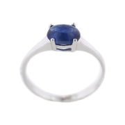 cabochons for sale, cabochon sapphire, sapphire ring, blue sapphire ring, blue sapphire white gold ring, gems and jewels for less, GJFL, unique ring, minimalist ring