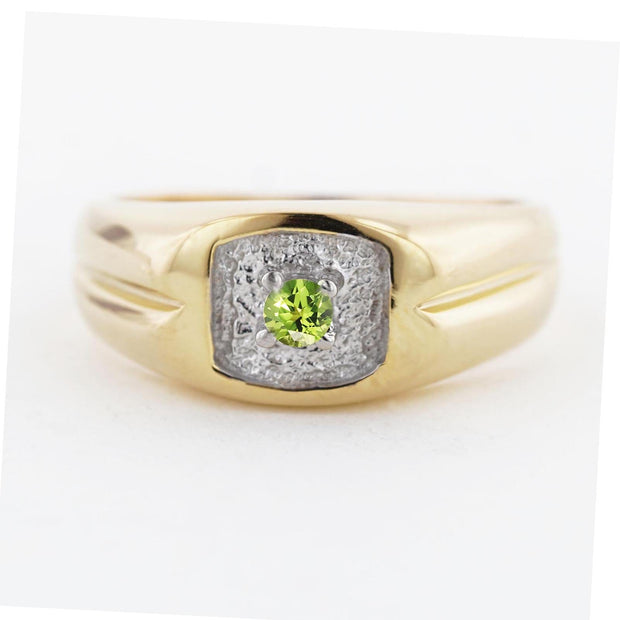 Lizzie Mandler Birthstone Signet Ring - August Peridot - Rings - Broken  English Jewelry – Broken English Jewelry