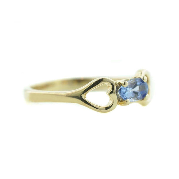 gems and jewels for less, women's ring, woman ring, ring, tanzanite ring, december birthstone, yellow gold ring, gold, fine jewelry, gemstones, heart ring, heart, kay, zales, gift for mom, promise ring, best price, discount jewelry, wholesale jewelry, cheap ring
