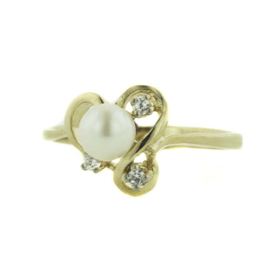 pearl, pearl ring, yellow gold ring, diamond ring, mothers day, gems and jewels for less, jewelsforless, gemstone jewelry, fine jewelry, best price, pearl engagement ring