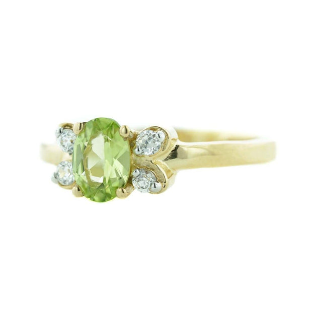 Heavy stone ring, house of gold, peridot ring, peridot august birthstone, august birthstone, 14K yellow gold ring, women's ring, woman ring, jewellery, best price, wholesale jewelry, discount ring, gift for mom, mothers day, gems and jewels for less, pretty peridot ring