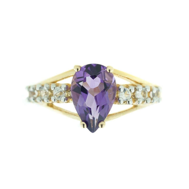 amethyst engagement ring, us jewels and gems, gems and jewels for less, mothers day, amethyst ring, women's ring, woman ring, february birthstone is amethyst, pear shape stone, royal gemstone, purple stone, kay, zales, etsy rings, wholesale jewelry, princess ring, queen ring, gift for mom, promise ring, alternative wedding ring, large amethyst, jewels, heavy stone ring