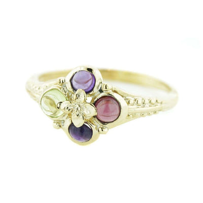women's ring, amethyst, peridot, garnet, yellow gold, midevil, game of thrones, designer ring, mothers day, woman ring, gems and jewels for less, jewelsforless, gift for mom, cabochon, multi gemstone, best price, fine jewelry