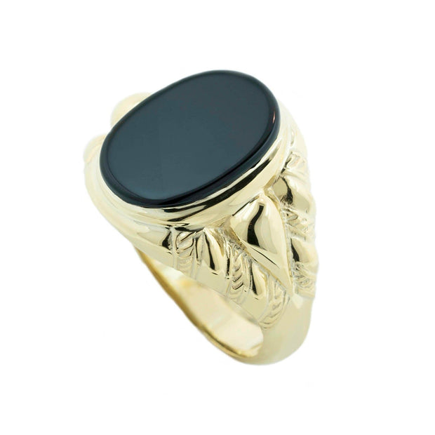 Overskæg at straffe gås Men's Oval Shape Black Onyx Ring – Gems And Jewels