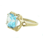 blue topaz gold ring, blue jewels, blue topaz engagement ring, gems and jewels, blue gold ring, blue stone ring, blue topaz ring