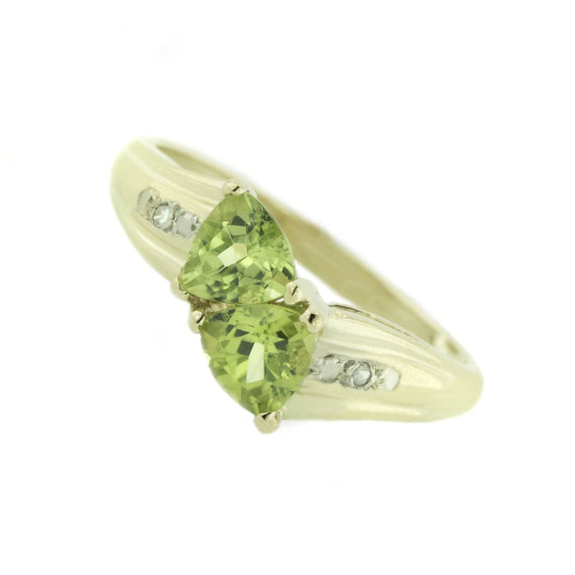 Yellow Gold Peridot Ring - 14k – Gems And Jewels