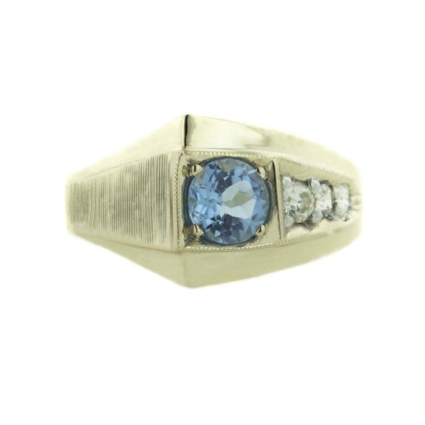 Blue Sapphire Men's Ring, 925 Sterling Silver, Wedding Ring, Statement Ring,  Solid Silver Ring, Men's Ring, Handmade Ring,gift for Valentine - Etsy