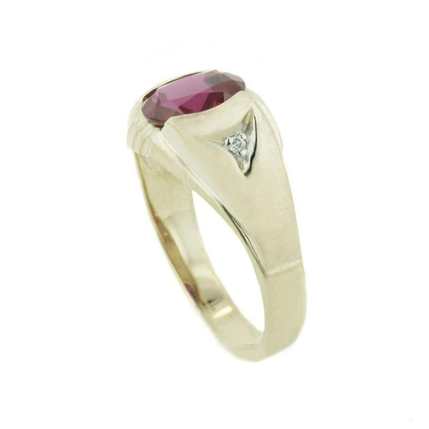 Genuine Red Ruby Heart Gemstone & Diamonds Ring 14K. Yellow, White or Rose  Gold | eBay