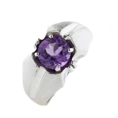 amethyst ring, men's amethyst ring, men's jewelry, fathers day, february birthstone, silver ring, platinum, men's fashion, fashion jewelry, men's silver ring, best price, gems and jewels for less, jewelsforless
