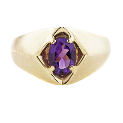 rings, metal, stone, perfect gift, beautiful rings, hand crafted, february birthstone, free shipping, mens amethyst ring, mens, minimalist jewelry, gold over silver, silver, gems and jewels for less, purple stone, gemstone
