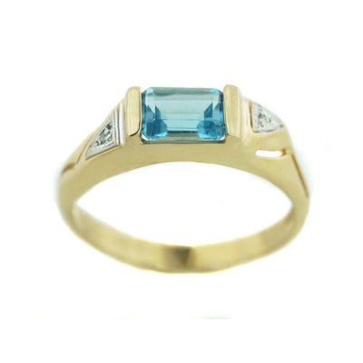 blue gemstones, blue stone, blue jewels, gems and jewels for less, mothers day, jewelsforless, blue topaz ring, emerald cut blue topaz, december birthstone blue topaz, diamond, 14k yellow gold ring, women's ring, woman ring, heavy stone ring, designer ring, best price, wholesale jewelry, alternative engagement ring, gift for mom