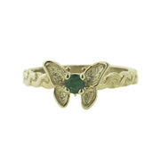 butterfly ring, butterfly, emerald, emerald ring, butterfly emerald ring, mother's day, gems and jewels for less, jewelsforless, gjfl, art jewelry, gold butterfly ring, emerald 14k gold ring, women's rings