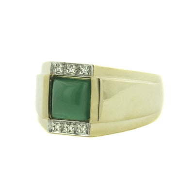 jade, mystical birthstone march, silver, mens ring, gold over silver, diamond, man-made diamond, natural jade, fathers day, gems and jewels for less, jewelsforless, green jade, mens fashion rings, mens rings, casual rings, metal rings