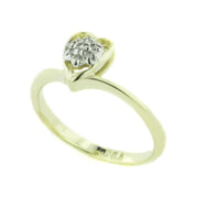 princess ring, cluster ring, heart ring, cubic zirconia ring, gold heart ring, gems and jewels for less, gjfl