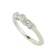 Diamond heart band, stackable rings, stacked rings, stackable engagement rings, gold stacking rings, gems and jewels 