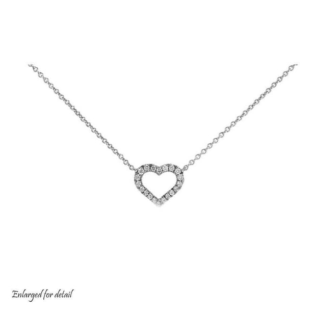 pendant, charm, necklace, diamond, diamond heart, diamond heart necklace, mothers day, gift, petite, april birthstone