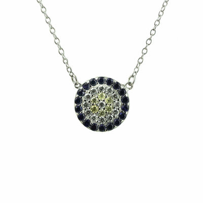 silver, necklace, pendant, silver necklace, disc, diamond, cubics, mothers day, gems and jewels for less, gjfl, best price, fine jewelry